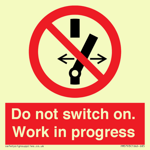 Do not switch on. Work in progress
